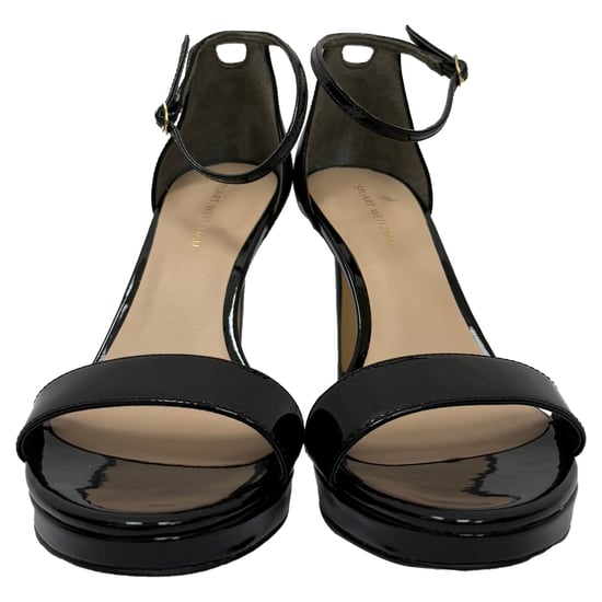 Stuart Weitzman Nudist Platform Sandals in Black Patent Leather - Image 2
