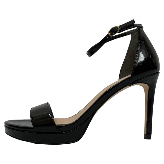 Stuart Weitzman Nudist Platform Sandals in Black Patent Leather - Image 4