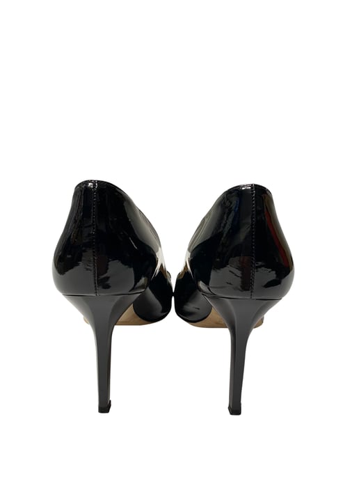 Jimmy Choo Double Buckle Toe Pumps in Black Patent Leather - Image 4