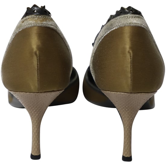 Bottega Veneta Snake Skin Embossed Pumps in Multicolor Leather - Image 4