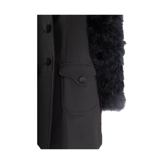 Rode Valentino Wol Coat met Dierenveren Mouwen - '10s - Image 5