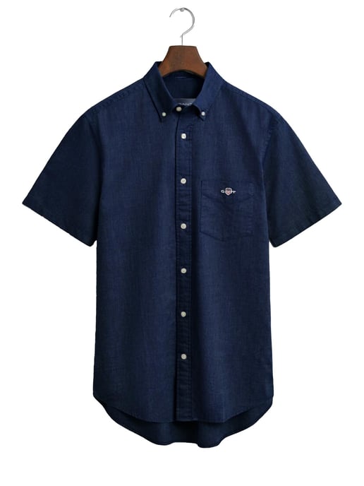 Gant | Mens Regular Short Sleeve Oxford Shirt - Image 6