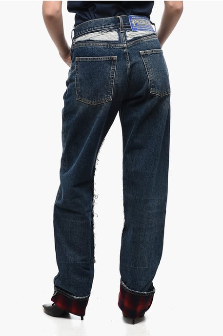 MM8 PENDLETON Blå jeans med hög midja och ullfåll - Image 2