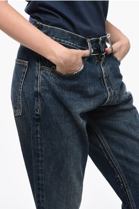 MM8 PENDLETON Blå jeans med hög midja och ullfåll - Image 3