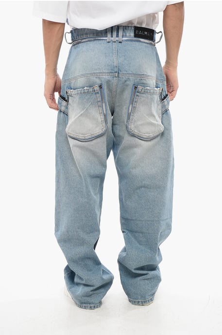 Lös passform med kardborredetaljer, 26 cm, blå - Image 2