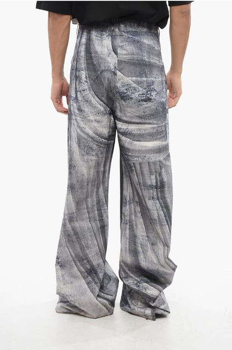 Lösa jeans med statytryck 38 cm i blått, grått - Image 4