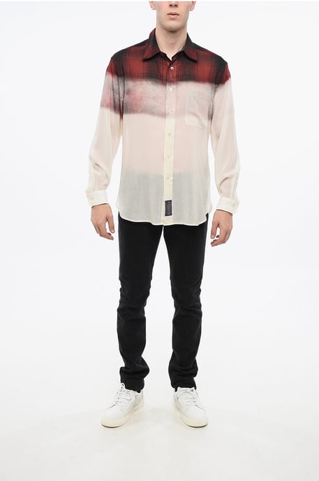 MM1 MM10 Gradient Effect Wool Casual Shirt in Multicolor - Image 4
