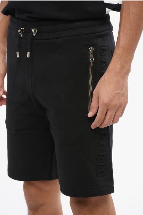 Side Logo Band Jersey Shorts in Black - Image 3