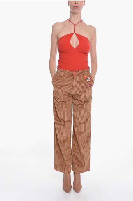 Cashmere Blend GAUGE Bare-back Bodysuit in Red - Image 4