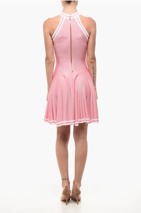 Sleeveless Flared Skater Dress in Pink - Image 2