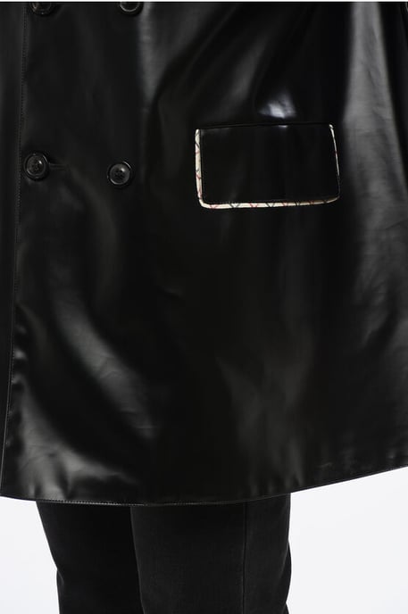 MM4 MM14 Waterdichte trenchcoat met fluwelen kraag in zwart - Image 3