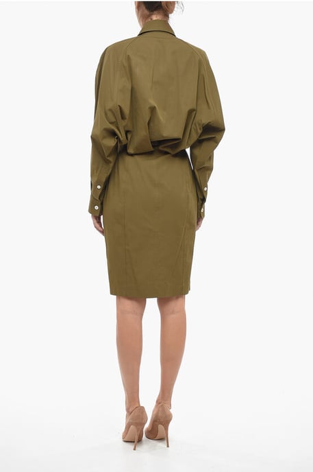 Oversized Shirt Dress in Brown - Image 2