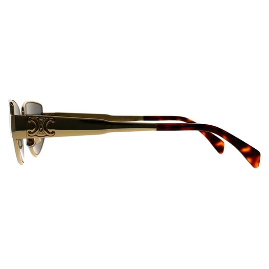 Celine Cat Eye Womens Shiny Endura Gold Green Metal Triomphe CL40293U - Image 3
