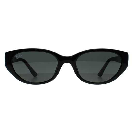 Ray-Ban Oval Womens Polished Black Dark Grey RB4457D Bio Based - Image 1