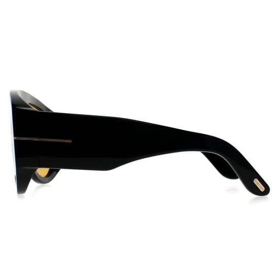Tom Ford Aviator Mens Shiny Black Brown Bronson FT1044 - Image 3