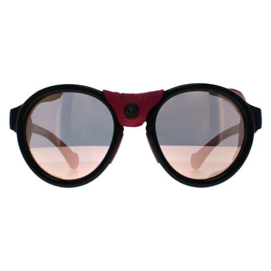 Moncler Round Unisex Shiny Black Pink Smoke Mirror ML0046 - Image 1