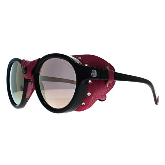 Moncler Round Unisex Shiny Black Pink Smoke Mirror ML0046 - Image 2