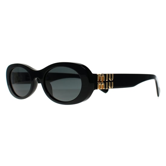 Miu Miu Oval Womens Black Dark Grey MU06ZS - Image 2