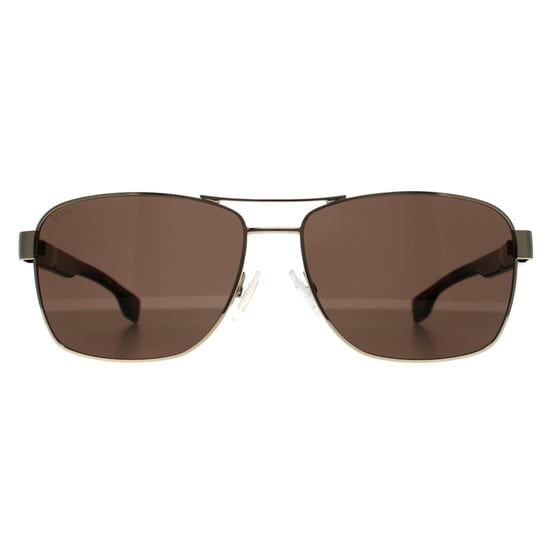 Hugo Boss Aviator Mens Brown Gold Brown BOSS 1559/O/S - Image 1