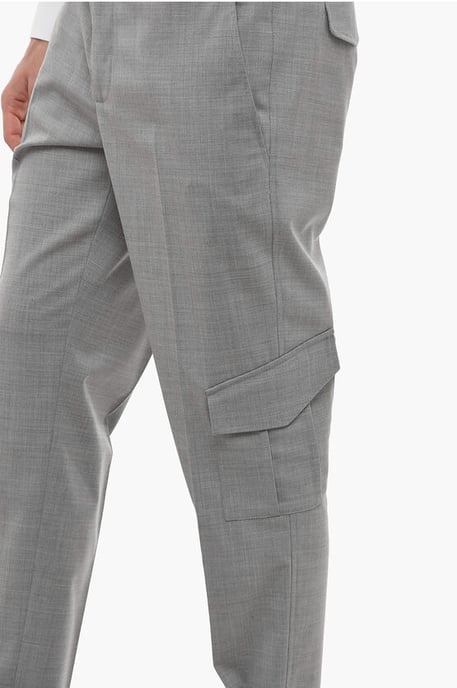 NATE Cargobroek met Skinny Fit in Grijs - Image 3