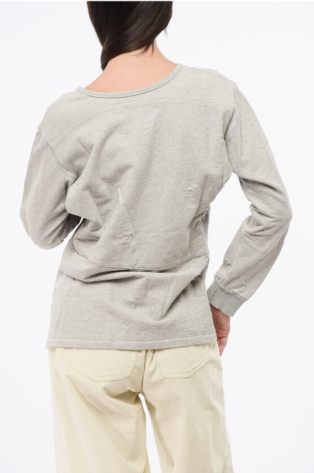 MM1 MM10 Sweatshirt met ronde hals en 2 knopen in grijs - Image 2