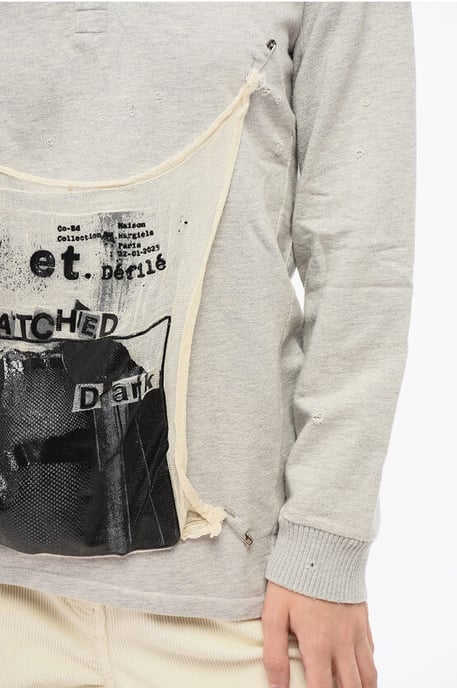 MM1 MM10 Sweatshirt met ronde hals en 2 knopen in grijs - Image 3