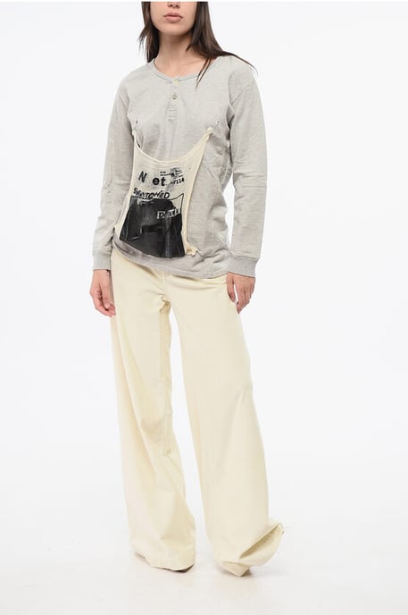 MM1 MM10 Sweatshirt met ronde hals en 2 knopen in grijs - Image 4