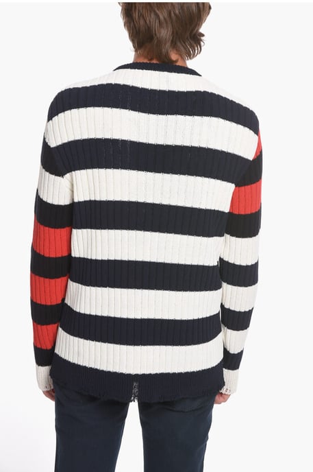 Awning Striped EMBLEM Pullover with Patch in Multicolor - Image 2