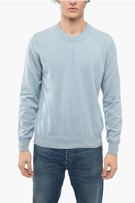 MM4 Cashmere Sweater with Cuffs in Light blue - Image 1