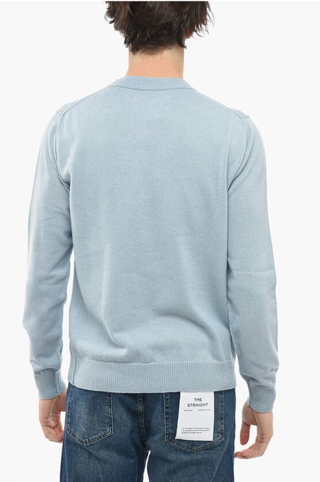 MM4 Cashmere Sweater with Cuffs in Light blue - Image 2