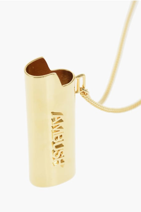 Halsband med metalldekoration och tändarfodral i guld - Image 4