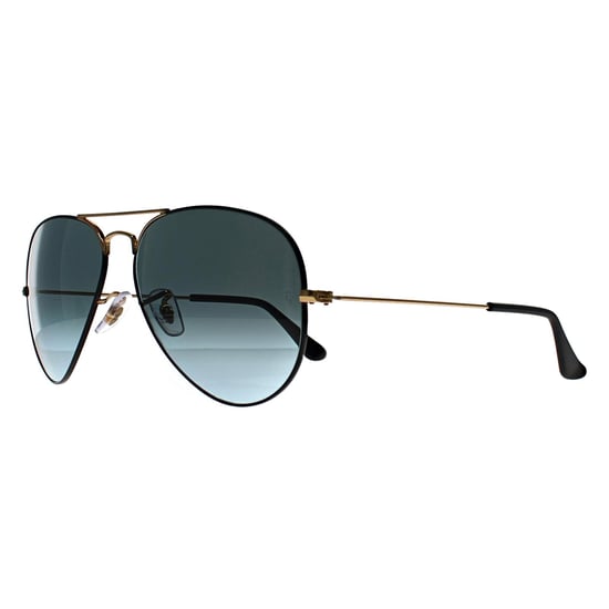Ray-Ban Aviator Unisex Polished Black On Arista Blue Vintage Gradient Black Aviator 3025 - Image 2
