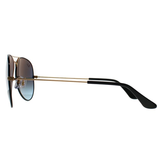 Ray-Ban Aviator Unisex Polished Black On Arista Blue Vintage Gradient Black Aviator 3025 - Image 3