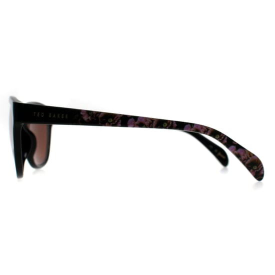 Ted Baker Cat Eye Womens Gloss Black Flowers Brown TB1605 Amie - Image 3