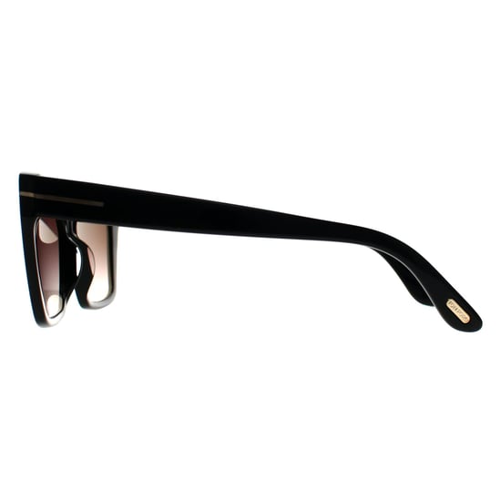 Tom Ford Cat Eye Womens Shiny Black Purple Brown Gradient Winona FT1030 - Image 3