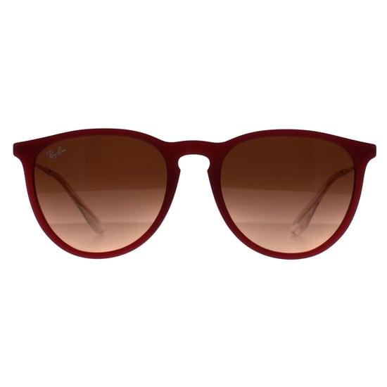 Ray-Ban Round Womens Polished Rubber Violet Pink Gradient Brown RB4171 Erika - Image 1