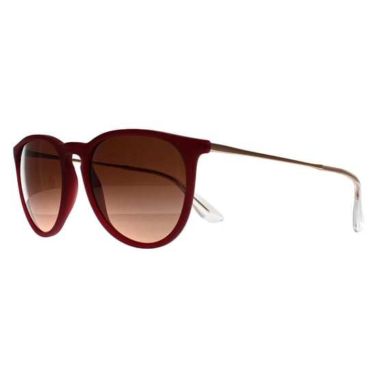 Ray-Ban Round Womens Polished Rubber Violet Pink Gradient Brown RB4171 Erika - Image 2
