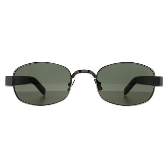 Saint Laurent Oval Unisex Silver Havana Grey SL 706 - Image 1