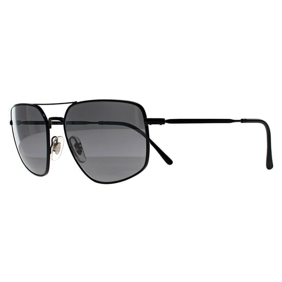 Ray-Ban RB3666 002/K3 gepolijst zwart zilver gepolariseerde zonnebril - Image 2