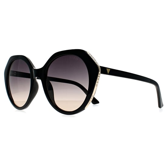 Guess GF6201 01B glanzende zwart blauw roze zonnebril met kleurverloop - Image 2