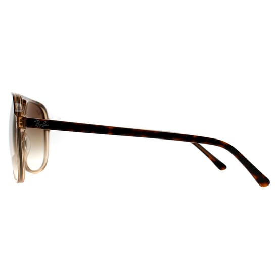 Ray-Ban Square Mens Polished Havana On Transparent Brown Light Brown Gradient Bill RB2198 - Image 3