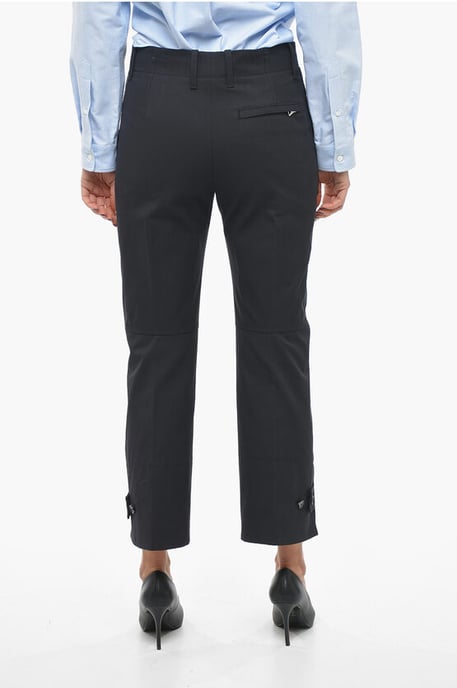 Cotton Twill Pants with Tapered Fit in Blue - Image 2