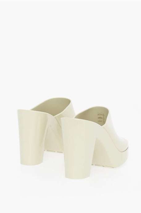 GLEAM Sandaler med klack i gummi, 10 cm, vitt - Image 2