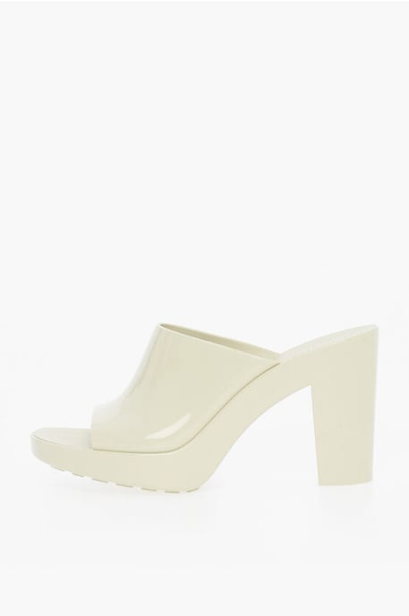 GLEAM Sandaler med klack i gummi, 10 cm, vitt - Image 3