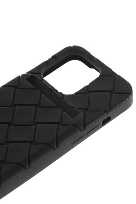 Braided Iphone 13 Pro Cover with External Card Holder in Black - Image 2
