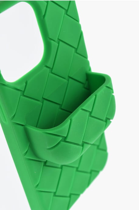 Braided Iphone 13 Pro Cover with with Airpods Holder in Green - Image 4