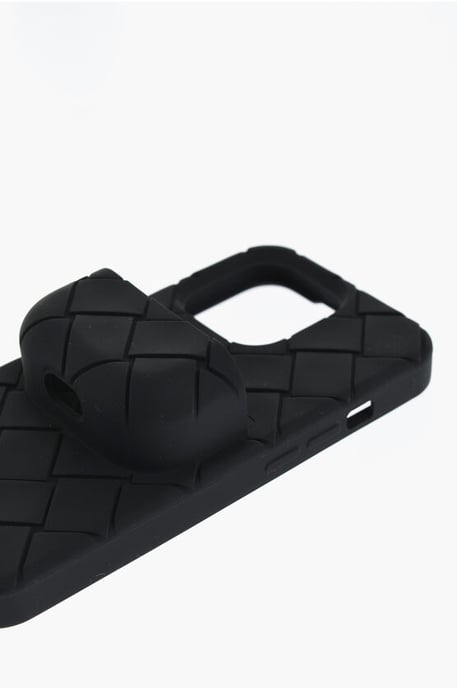 Braided Iphone 13 Pro Cover with with Airpods Holder in Black - Image 3