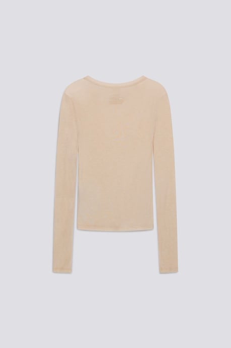 Damesbeige HANIKE W.M/L T-shirt met lange mouwen - Image 3