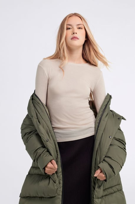 Damesbeige HANIKE W.M/L T-shirt met lange mouwen - Image 5