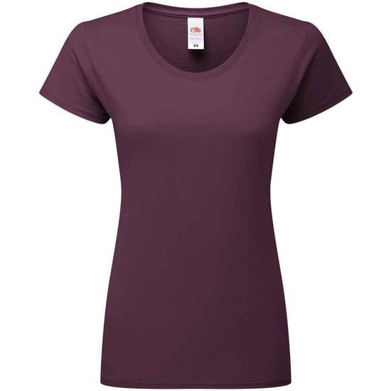 Fruit Of The Loom Womens/Ladies Fit Ringspun Premium Tshirt (Dark Plum) - Image 1
